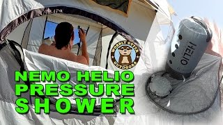 Showering in the Desert - Using the Helio Pressure Shower in Camp