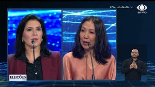 Thais Oyama pergunta sobre política para as mulheres 28/08/2022 22:37:34