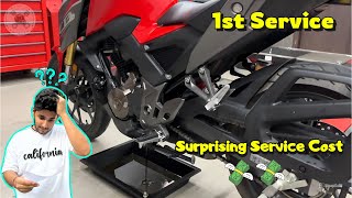 Honda CB 300F First Service 🤯 | Surprising Service Cost 🤑 | Detailed Process | Final Look 🔥