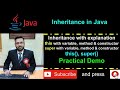 Java - Inheritance practical demonstrations - (this & super with variable, method and constructors)