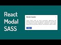 React Modal Tutorial 2022 | ReactJS SASS