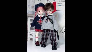 BJD dolls in American JK school uniform styling by Uni Plush Doll