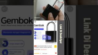 Kunci Gembok Sidik Jari Smart Fingerprint Padlock Security gembok pagar pintu anti maling