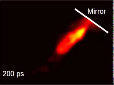 Cientistas registram reflexo de raio de luz em espelho
