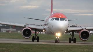 @easyJet Airbus A230 -214 G-EZTD backtrack RWY08 Bournemouth international airport