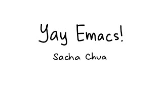 Yay #Emacs 1: EmacsConf 2023 report, SVG animation, Embark, Org Mode links