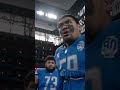 Meant to be here 😤 Penei Sewell's passionate pregame speech | Detroit Lions #shorts