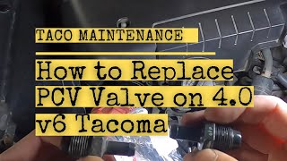 How to Replace PCV Valve on 4.0 V6 Tacoma