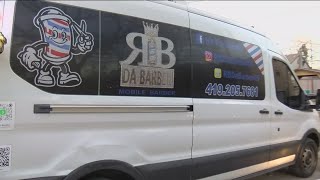 Barbershop on wheels in Toledo