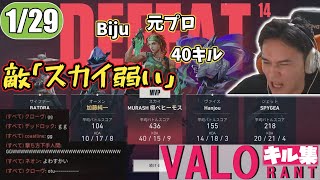 【めざせダイヤ】加藤純一 VALORANT全試合キル集【2025/01/29】