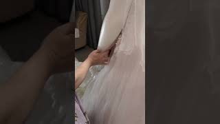 Order 338 Video 6 Blush Removable Sleeve Wedding Dress Hand Beaded With Matching Veil and Pockets