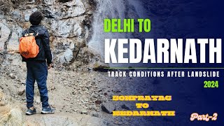 Delhi To Kedarnath, Part-2, Track Condition After Landslide, Kedarnath Track, 2024 #uttrakhand