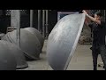 大量製作巨型鐵鍋的過程
