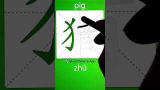 How to Write 猪(pig) in Chinese? App Name :《ViewChinese》\u0026《My HSK》