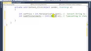 Typecasting & Formattingin C#