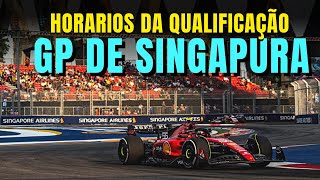 F1 2023 - GP DE SINGAPURA - HORÁRIOS DA CLASSIFICAÇÃO NA BAND - FORMULA 1