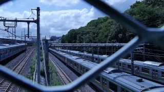 王子歩道橋からの電車