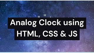 Analog Clock on Local Time | HTML, CSS & JavaScript | Web Design | Mythikos Coder