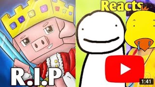 Youtuber's Reaction on @Technoblade Death 😓 .A Tribute to Technoblade 😔.