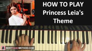 HOW TO PLAY - Star Wars - Princess Leia's Theme (Piano Tutorial Lesson)