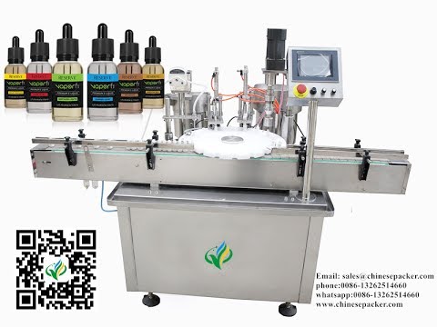 E-cigarette Liquid Bottling Equipment With Dropper Automatic E juice Filling And Capping Machine E-cigarette Liquid Bottling Equipment With Dropper Automatic E juice Filling And Capping Machine