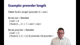 Example Proof: Preorder and Length | OCaml Programming | Chapter 6 Video 31