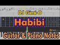 Habibi - Albanian Remix | Guitar Tabs and Piano Notes - Tutorial - Easy Lesson