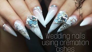 Wedding nails using my uncles ashes