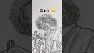 How To Draw Shanks In 10 sec, 10 min, 1 hr #onepiece#anime #art #shanks#shorts#manga#animeart#artist