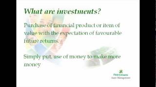Understanding Investments with First Citizens Asset Management Session #1 (2011-07-27)