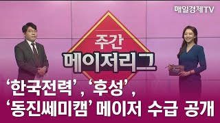 소외받다 급등한 '한국전력', 갑작스런 급등-메이저 수급 때문? '후성', 기관의 계속된 러브콜 '동진쎄미캠' 등 메이저 수급 전격 공개/ 주간 메이저리그 / 매일경제TV