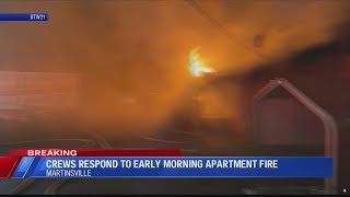 Eight displaced after Martinsville apartment fire