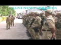 tenkasi .. paramilitary forces take out a flag march