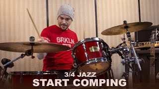 Drum Lesson #118 - 3/4 Jazz - Start Comping - Better Drums - Drum Instruction