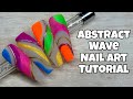 Abstract Wave Nail Art Tutorial