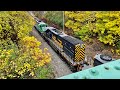 DRGW SD40T-2 on WLE WE612 in Fall Colors at Rook Yard, Greentree PA