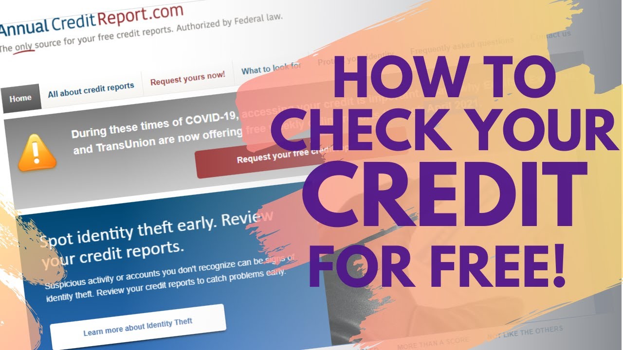 How To Check Your Credit Report FREE! | Fix Your Credit Hacks | Check ...