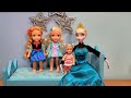 Ice powers ! Elsa & Anna toddlers decorate Elsa's room - surprise - Barbie dolls