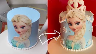 Frozen 🥶 cake tutorial|frozen cake theam design|2kgcake frozen 🥶|alicakestudio|