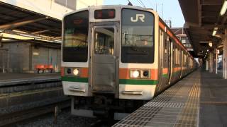 211系3000番台高崎線籠原・前橋行き（A31+C16）鴻巣駅発車+発車メロディ