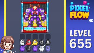 Pixel Flow Level 655 Solution Walkthrough