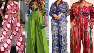 Best Ankara Trousers \u0026 Tops Styles for Classy Ladies |Chic Ankara Palazzo Trousers \u0026 Crop Top style