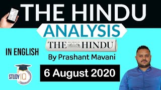English 6 August 2020 - The Hindu Editorial News Paper Analysis [UPSC/SSC/IBPS] Current Affairs