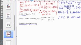 Calculus 1.4b Continuity