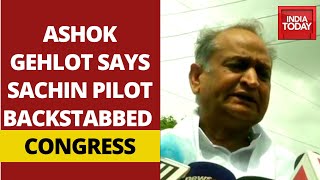 'Sachin Pilot Backstabbed Congress': Ashok Gehlot Claims Conspiracy Against His Govt With BJP's Help