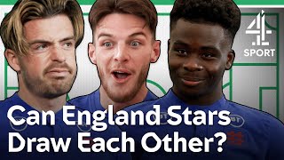 They're Ballers But Can They Draw? | Jack Grealish, Bukayo Saka & Declan Rice | Three Lions