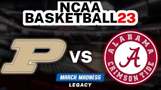 PURDUE vs. ALABAMA | 2023 March Madness Legacy Mod | Simulation | NCAA Basketball 10 PC