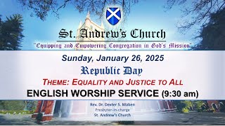 St. Andrew's Church - English Worship Service (9:30 AM) LIVE - 26 January 2025