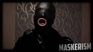 BDSM Agent - Putting on the condom mask (Boy to latex agent)