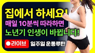 집에서 10분씩 따라하면 노년기 인생이 바뀝니다! 무릎에 무리없는 전신운동 일주일 프로그램